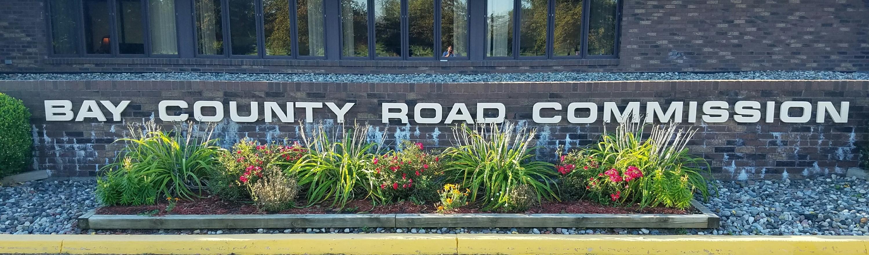 Administration building with flowers